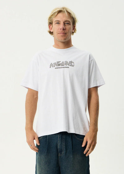 Lqd Metal - Recycled Heavyweight Boxy Fit Tee - AfendsM254008-WHITE-XS