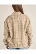 Luca Oversized Check Bomber Jacket - Rhythm0125W - JK03 - BLU - Blue - 10