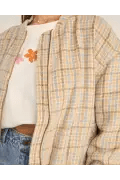 Luca Oversized Check Bomber Jacket - Rhythm0125W - JK03 - BLU - Blue - 10