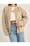 Luca Oversized Check Bomber Jacket - Rhythm0125W - JK03 - BLU - Blue - 10