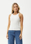 Lydia Ribbed Singlet - AfendsW230087 - WHT - White - L