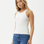 Lydia Ribbed Singlet - AfendsW230087 - WHT - White - L