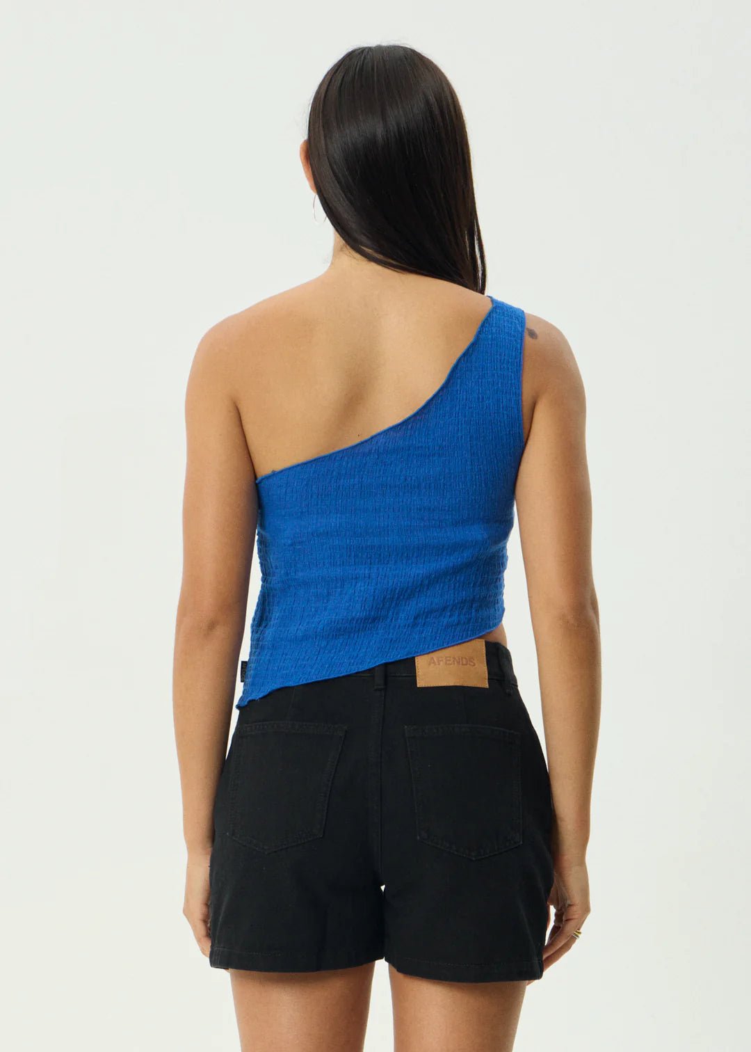 Marina - Seersucker One Shoulder Top - AfendsW254103-MARINA-XS