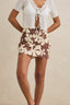 MELIA FLORAL BIAS CUT MINI SKIRT - Rhythm0126W-SK03-CHOCOLATE-8