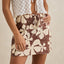 MELIA FLORAL BIAS CUT MINI SKIRT - Rhythm0126W-SK03-CHOCOLATE-8