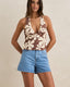 MELIA FLORAL HALTER TOP - Rhythm0126W-FT05-CHOCOLATE-6