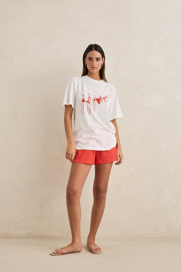 MELIA OVERSIZED T - SHIRT - Rhythm0126W-PT06-RED-6