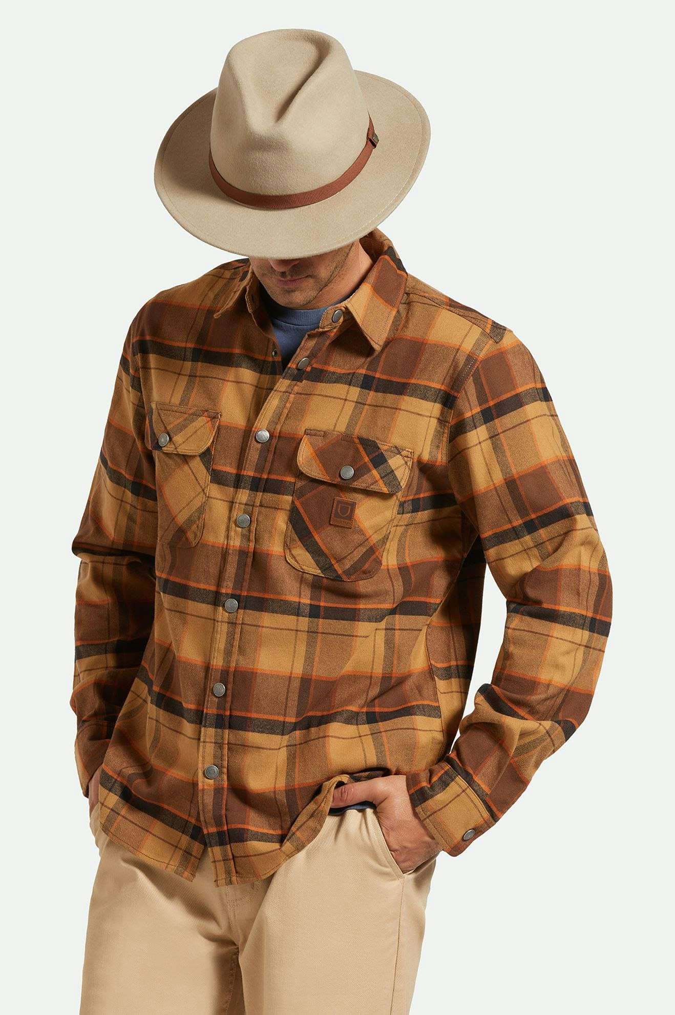 Messer Packable Fedora - Brixton888588929094 - TimberWolf/Light Brown - XS