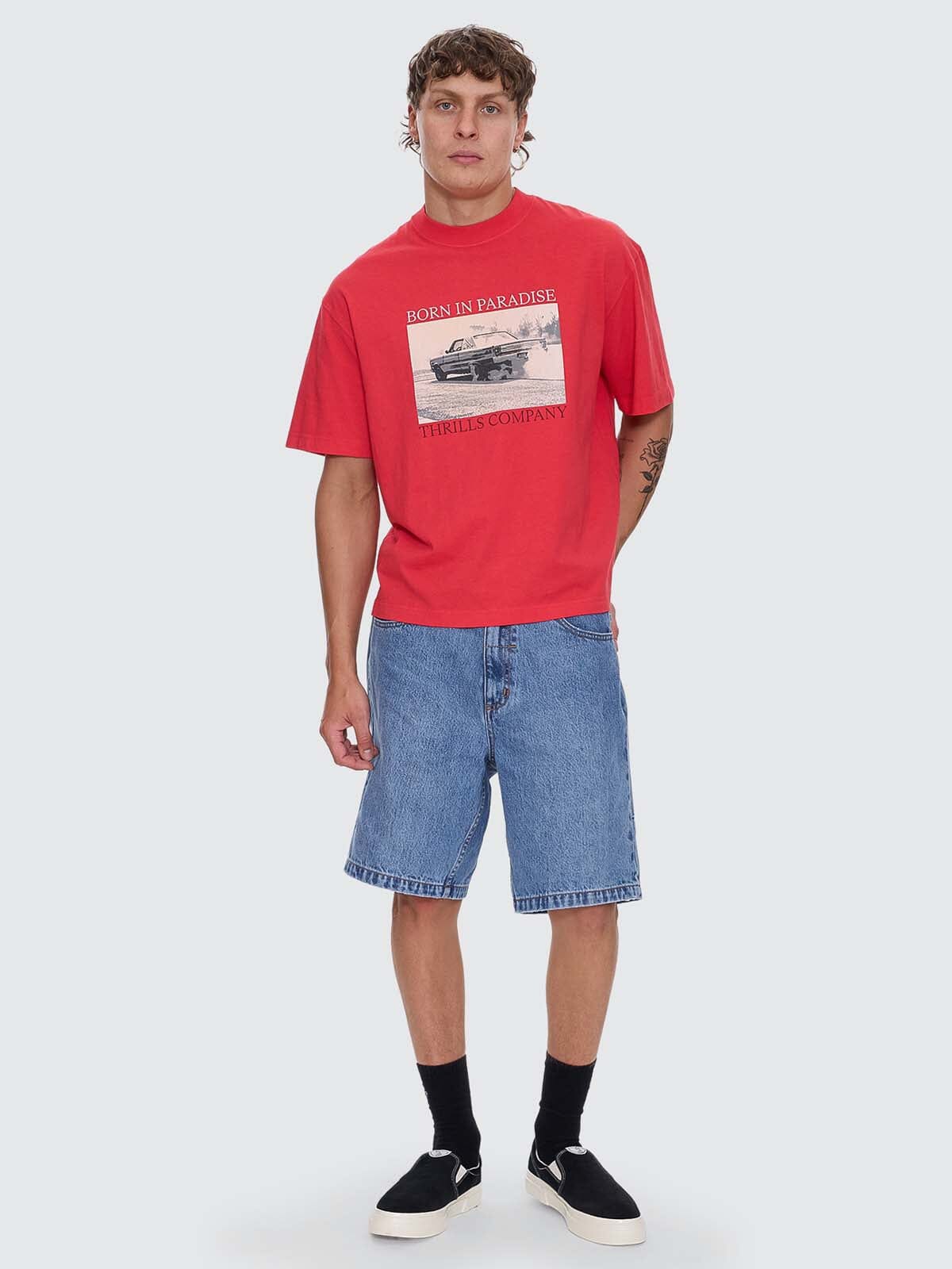 Metal and Dust Box Fit Cropped Tee - Thrills210000181979