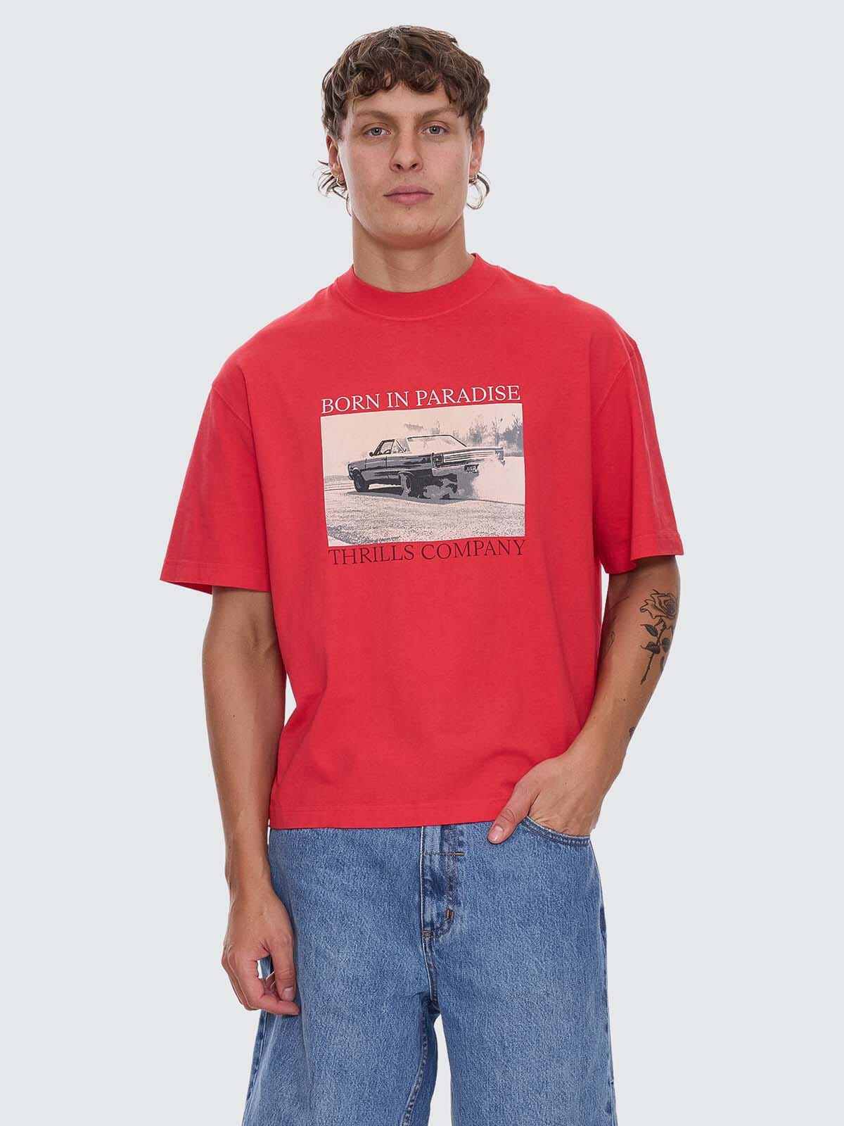 Metal and Dust Box Fit Cropped Tee - Thrills210000181979