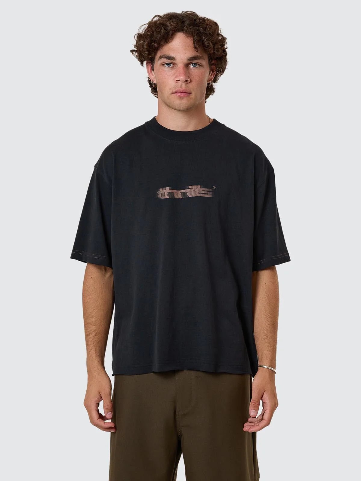 Metamorphic Daze Box Fit Oversize Short Tee - Washed Black - ThrillsTH25 - 104BW - Washed Black - S