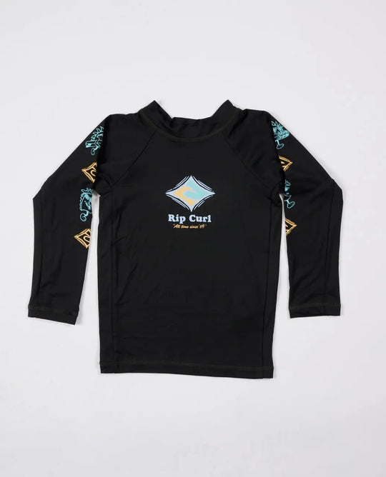 MICRO WAVES L/S RASH VEST -BOY