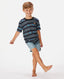 Micro Waves Stripe Tee - Boy - Rip Curl00BTTE - 8264 - Washed Black - 1to2