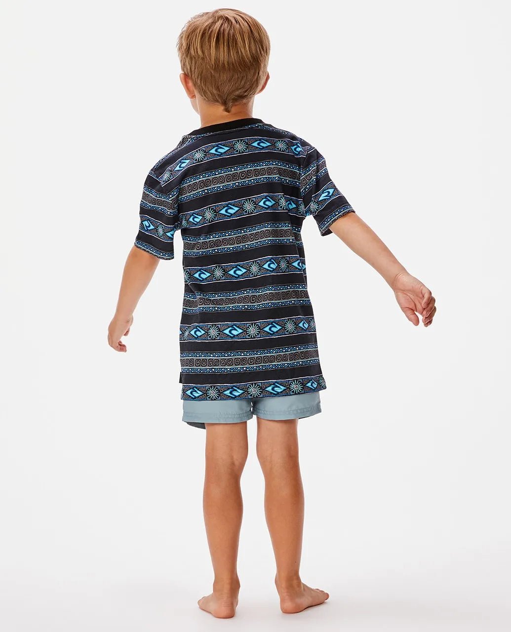 Micro Waves Stripe Tee - Boy - Rip Curl00BTTE - 8264 - Washed Black - 1to2