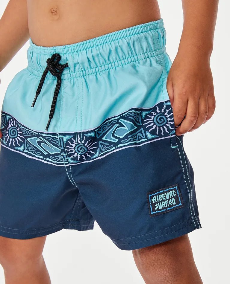 Micro Waves Stripe Volley - Boy - Rip Curl004TBO - 0046 - Aqua - 1to2