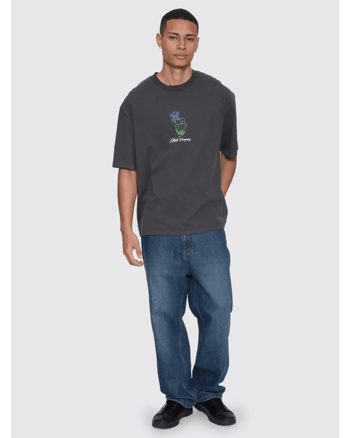 Mid Slacker Relaxed Long Denim Jean - ThrillsTDP-437ET-Teal Blue-28