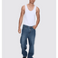 Mid Slacker Relaxed Long Denim Jean - ThrillsTDP-437ET-Teal Blue-28