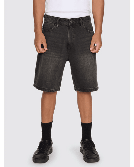 Mid Slacker Relaxed Long Denim Short