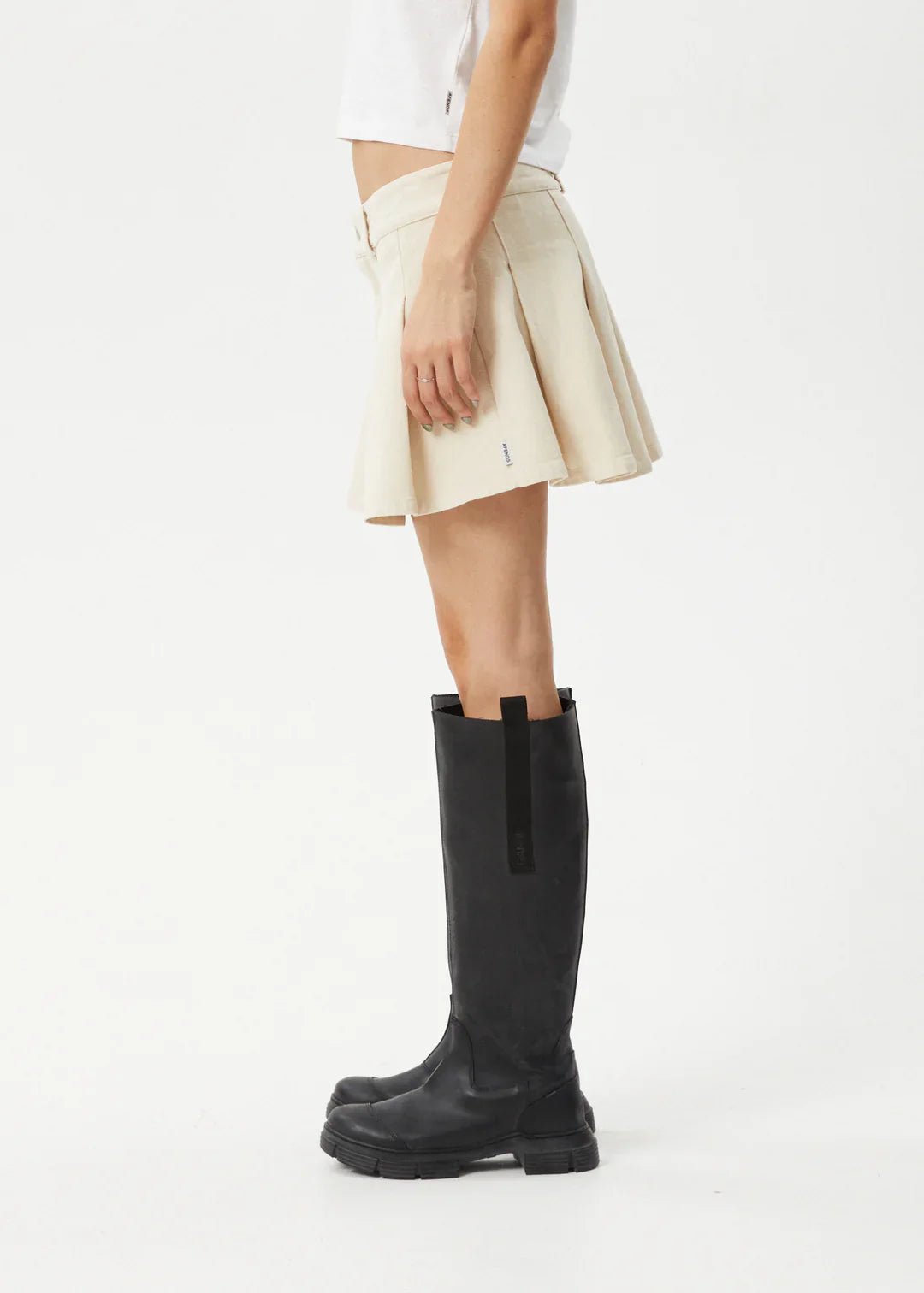 Mika Pleat Mini Skirt - AfendsW243903 - SND - Sand - XS