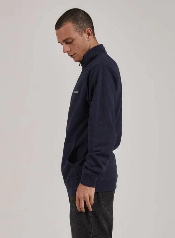 Minimal Thrills Quarter Zip Fleece - Thrillsth23 - 225e - Station Navy - L
