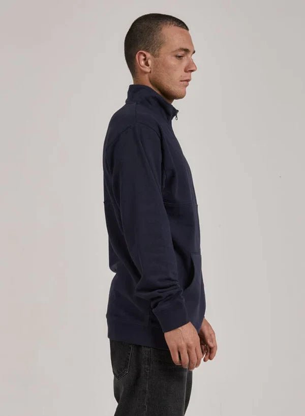 Minimal Thrills Quarter Zip Fleece - Thrillsth23 - 225e - Station Navy - L