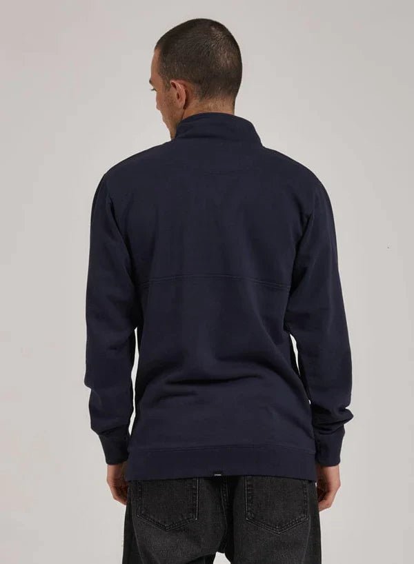 Minimal Thrills Quarter Zip Fleece - Thrillsth23 - 225e - Station Navy - L