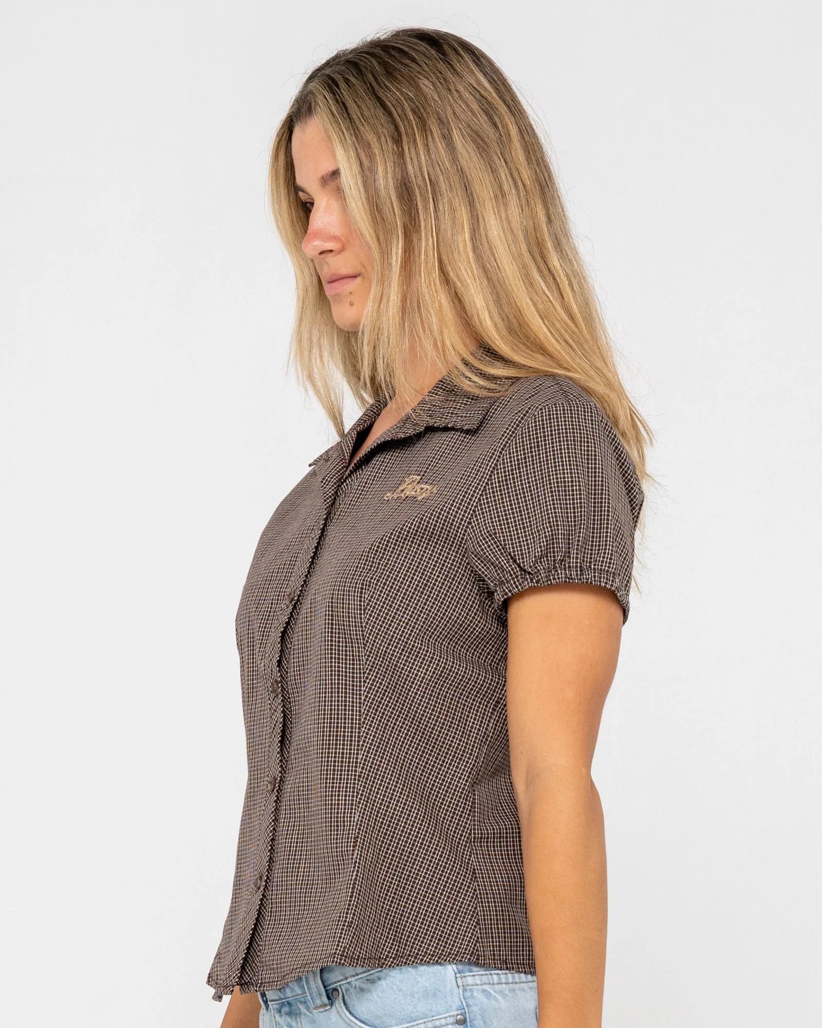 MISSY MAY CHECK SHIRT - RustyWSL0872-JAVA PLAID-6