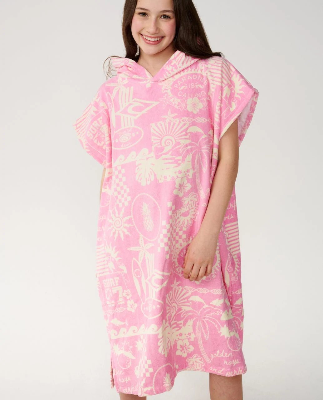 MIXED HOODED TOWEL-GIRL -Rip Curl00GGTO-NATURAL/PINK