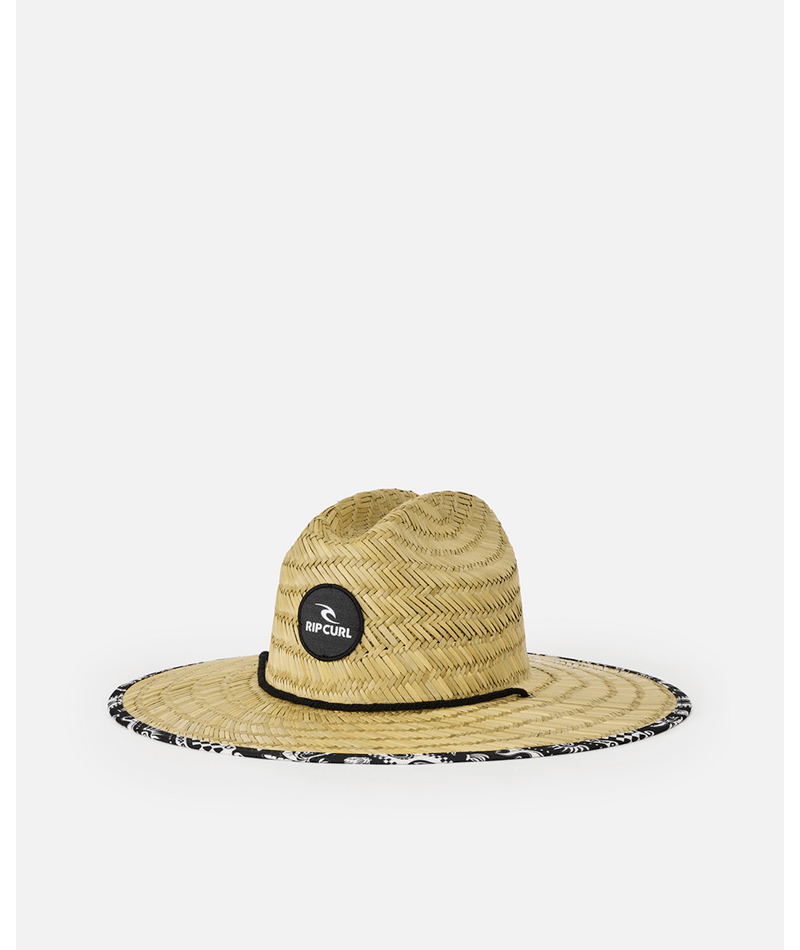MIXED STRAW SUN HAT -Rip Curl033WHE-BLACK/OFF WHITE-S