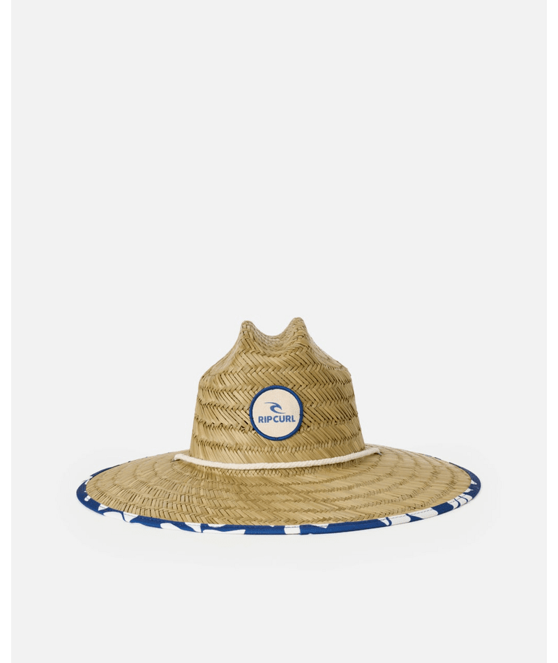 MIXED STRAW SUN HAT -Rip Curl033WHE-Blue/Off White-M