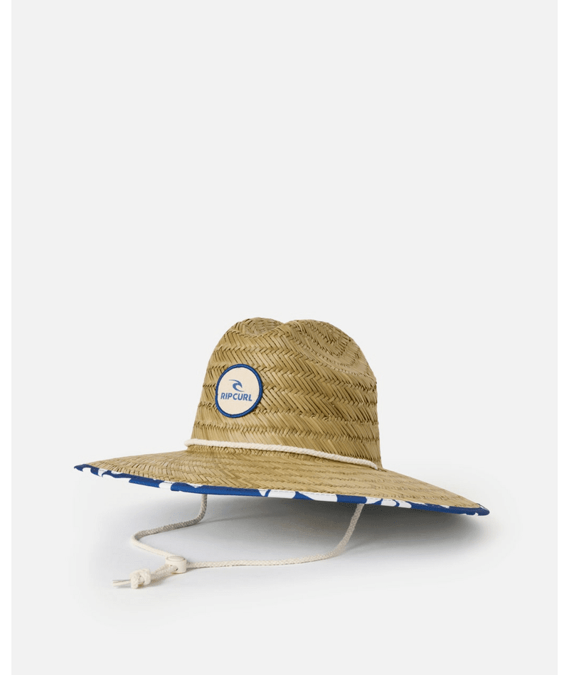 MIXED STRAW SUN HAT -Rip Curl033WHE-Blue/Off White-M