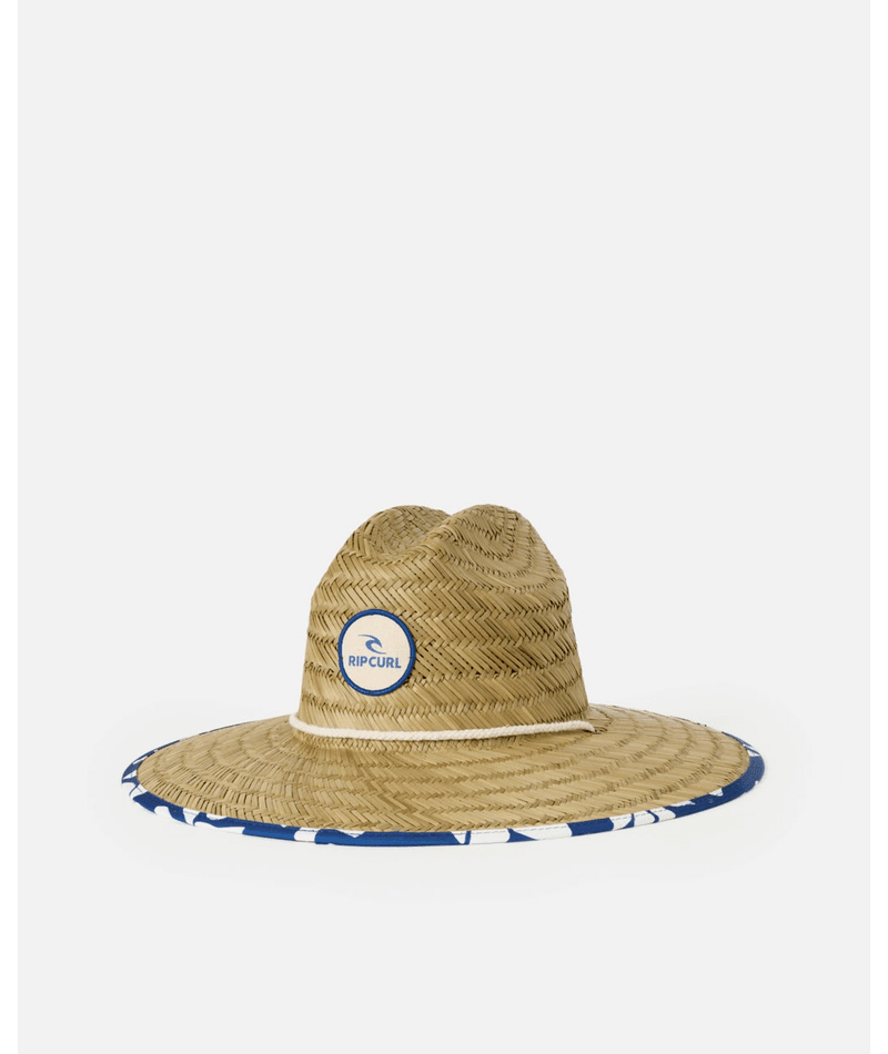 MIXED STRAW SUN HAT -Rip Curl033WHE-Blue/Off White-M