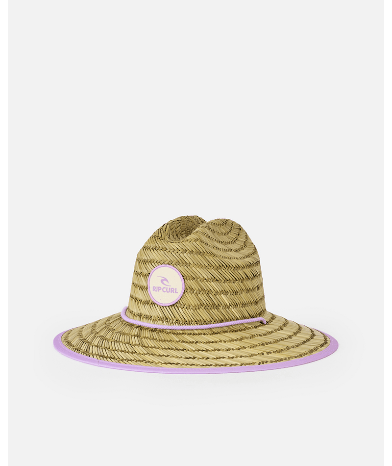 MIXED STRAW SUN HAT-GIRL -Rip Curl018GHE-BRIGHT LILAC