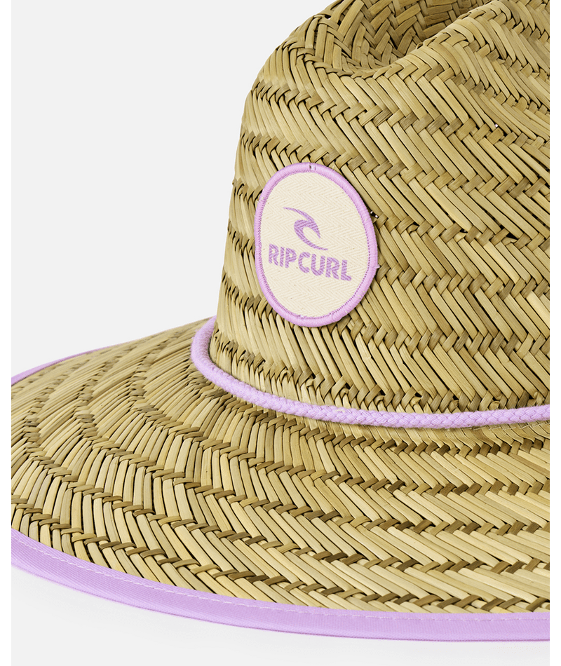 MIXED STRAW SUN HAT-GIRL -Rip Curl018GHE-BRIGHT LILAC