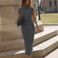 Mountains - Hemp Seersucker Midi Dress - AfendsW262811-NAVY RED CHECK-XS