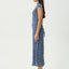 Mountains - Hemp Seersucker Midi Dress - AfendsW262811-NAVY RED CHECK-XS