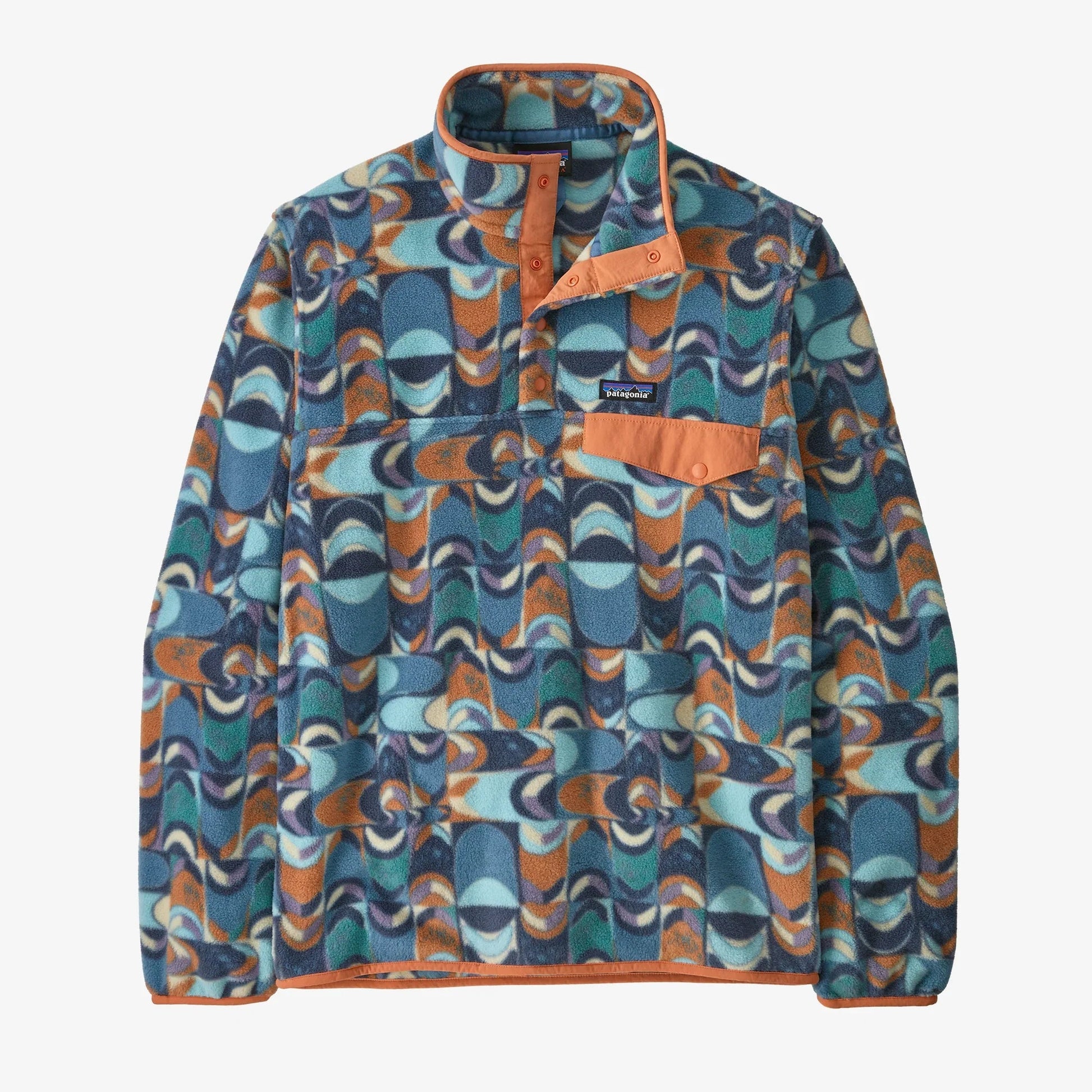 Ms LW Synch Snap - T P/O - Patagonia25551 - SLGS - Swallowtail Geo Stilll Blue - L