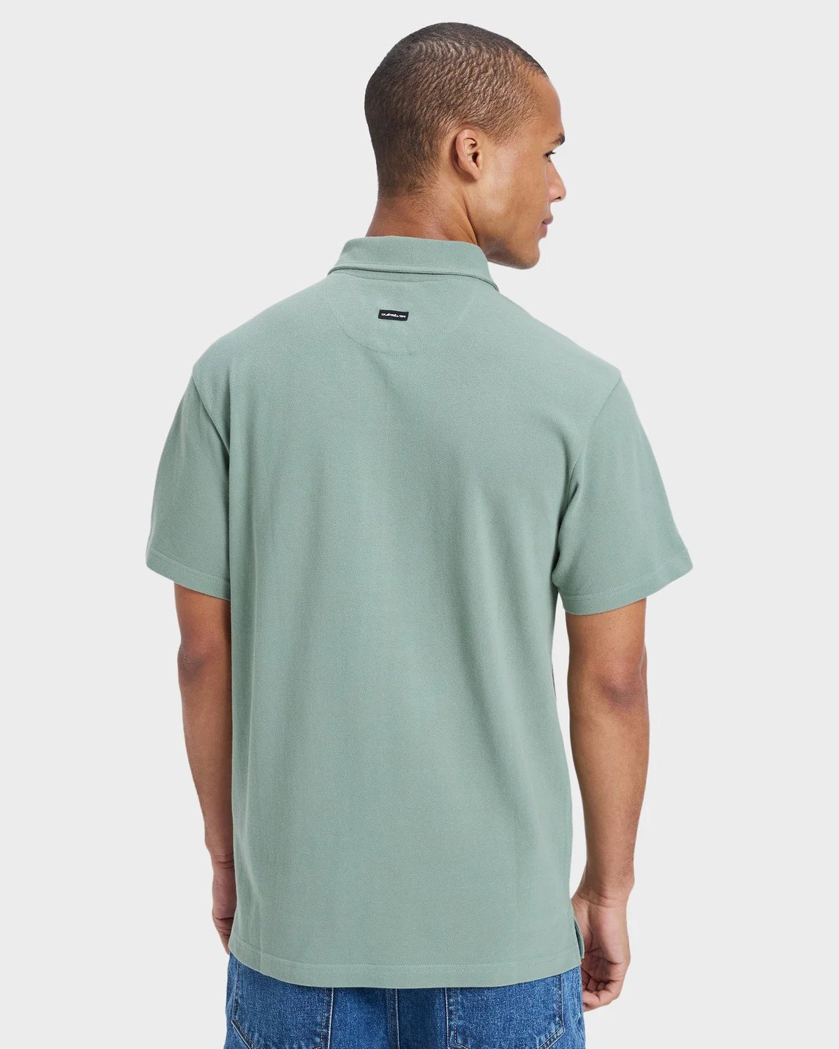 MW PIQUE POLO - QuiksilverEQYKT04392-SEA SPRAY-M