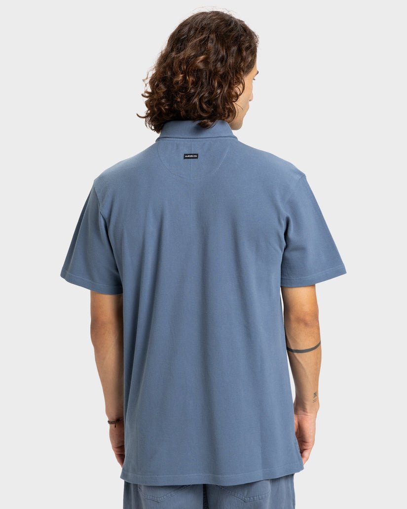 MW PIQUE POLO - QuiksilverEQYKT04392 - China Blue - S