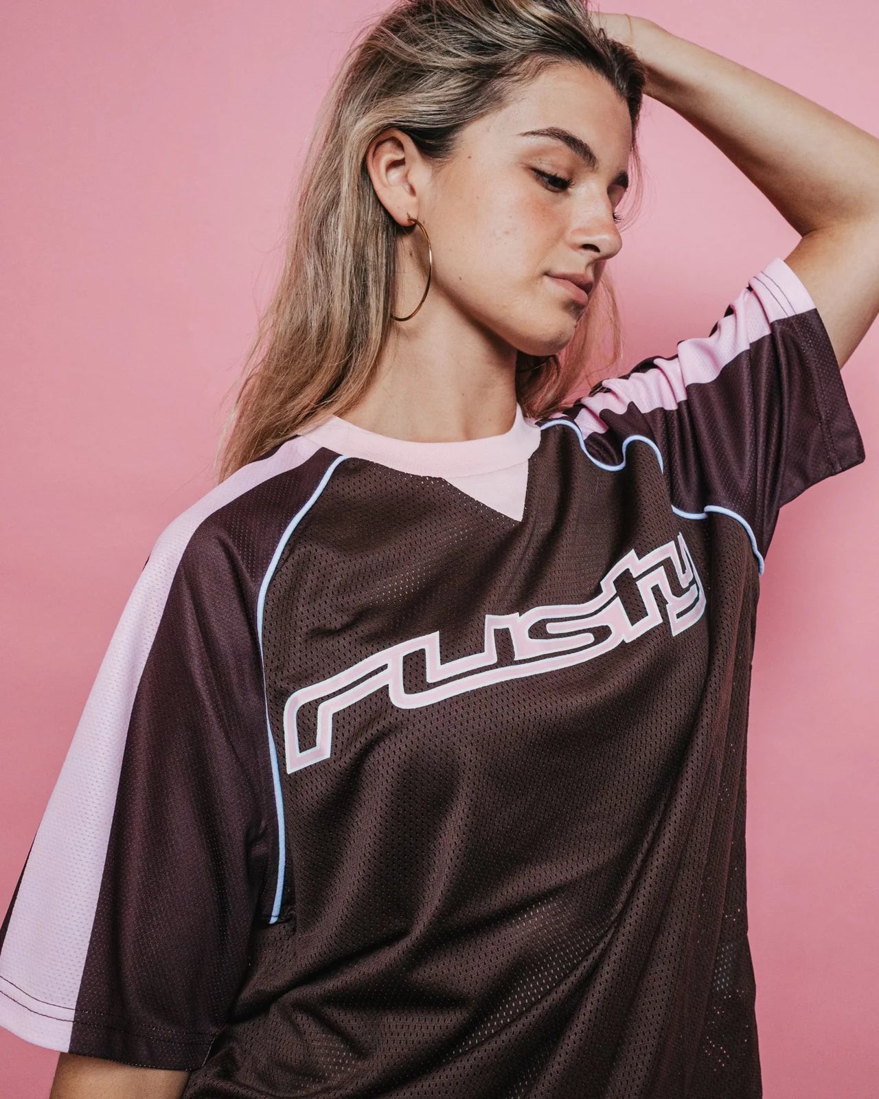 NAPLES CONTRAST OVERSIZE SPORTS JERSEY - RustyTTL1449-NUTSHELL-6