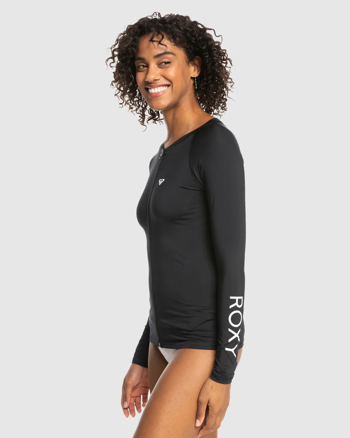 NEW ESSENTIALS LS ZIPPED LYCRA - RoxyERJWR03696 - ANTHRACITE - XXL