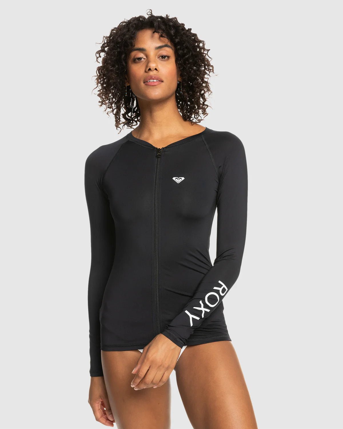 NEW ESSENTIALS LS ZIPPED LYCRA - RoxyERJWR03696 - ANTHRACITE - XXL