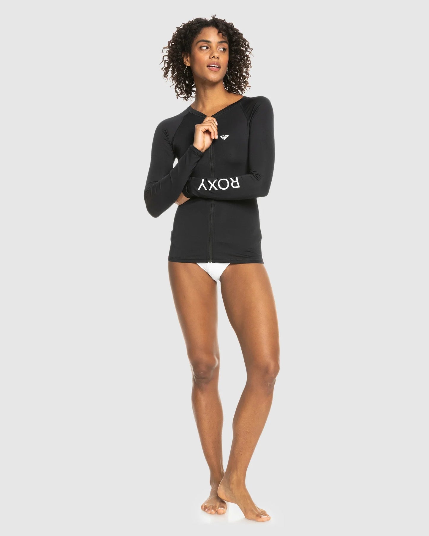 NEW ESSENTIALS LS ZIPPED LYCRA - RoxyERJWR03696 - ANTHRACITE - XXL