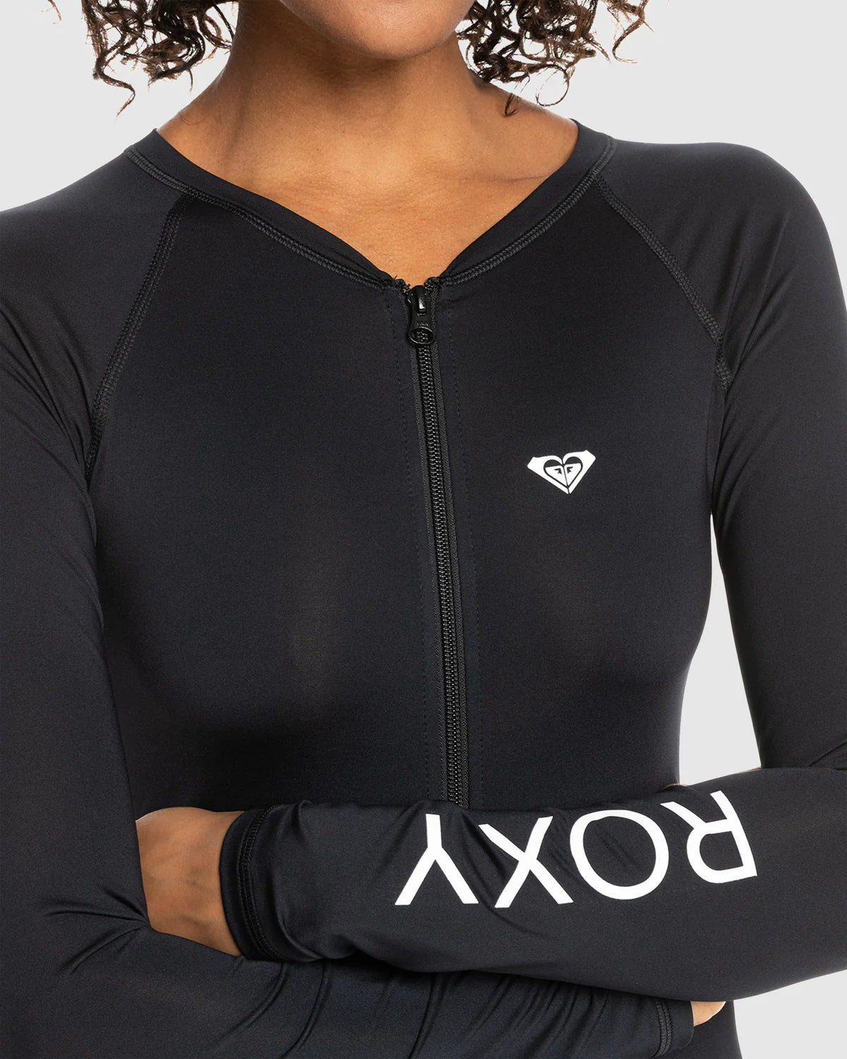 NEW ESSENTIALS LS ZIPPED LYCRA - RoxyERJWR03696 - ANTHRACITE - XXL