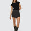 Night Shift Wrap Mini Skirt - Ash Black - ThrillsWTH25 - 301BAS - Ash Black - 8