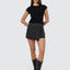 Night Shift Wrap Mini Skirt - Ash Black - ThrillsWTH25 - 301BAS - Ash Black - 8