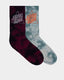 NOT A DOT CREW SOCK 2 PACK - Santa CruzSB225 - SO05 - MAROON TDYE - SLATE TDYE - 2to8