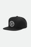 OATH III SNAPBACK -Brixton10777-BLACK-O/S