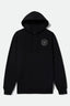 OATH V HOOD - Brixton16682-BLACK/OFF WHITE-M