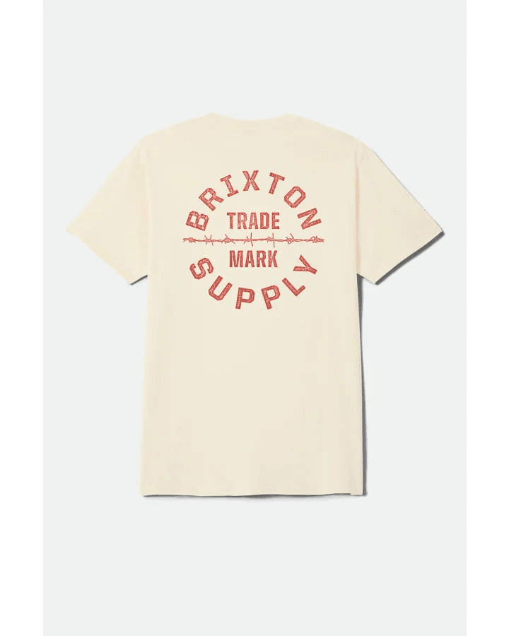 OATH V S/S STND TEE -Brixton17572-CREAM/BRICK RED-S